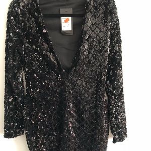 Black sequins stylish dress